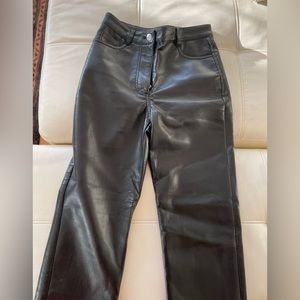 Aritzia black leather pants